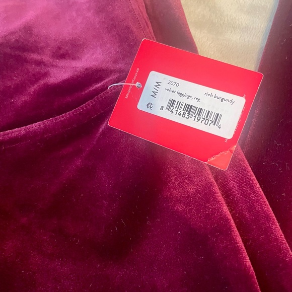 Spanx Velvet Burgundy Leggings - Picture 2 of 3